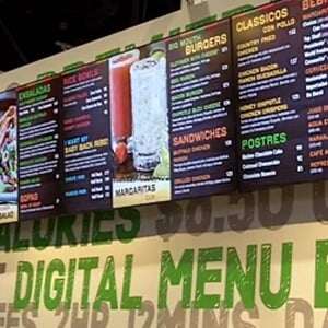 fast food - digital menu board